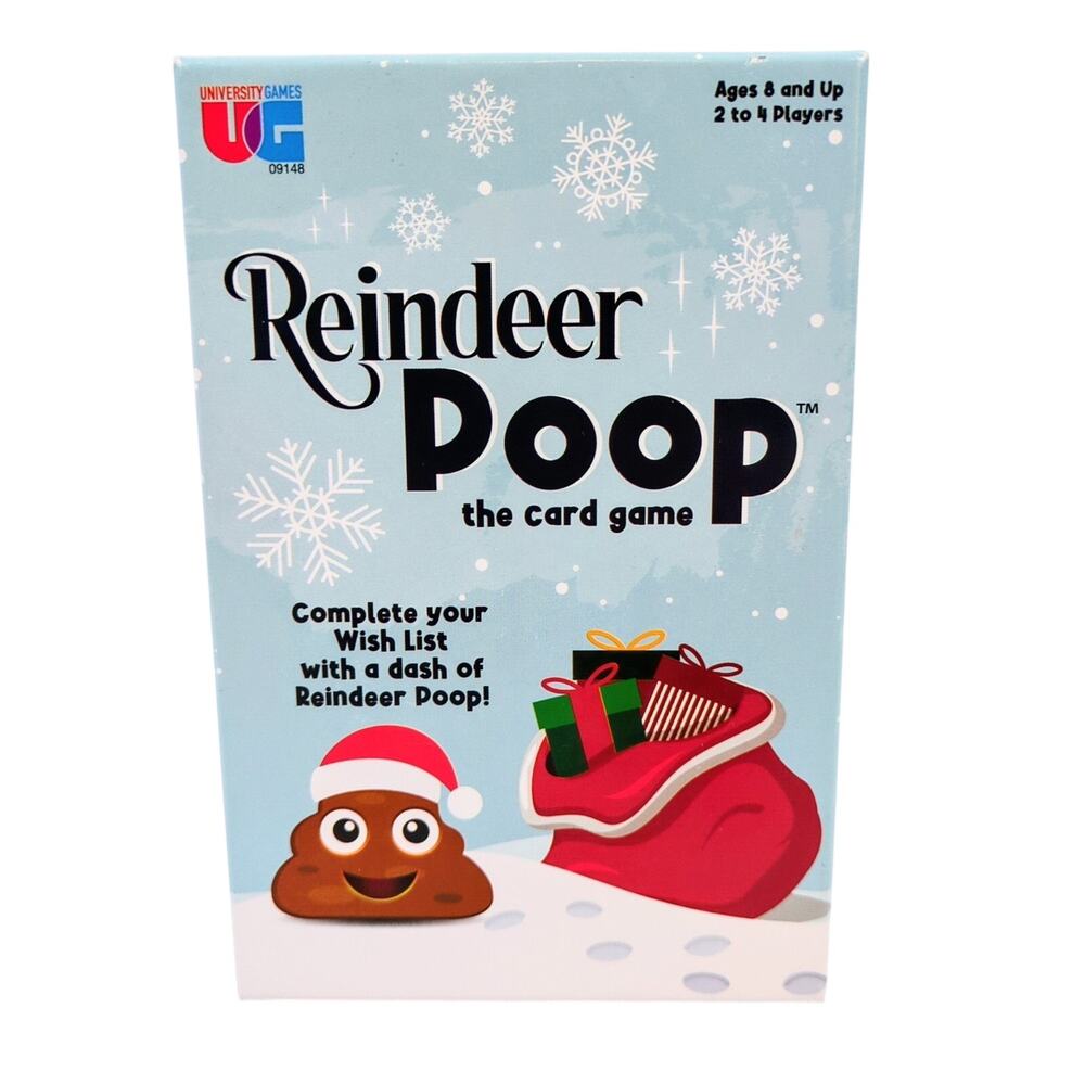Reindeer Poop The Card Game University Games Christmas Holiday Ages 8+ 2-4